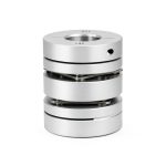 D44 L50 Aluminium Flexible Coupler high Double Dual Diaphragm Coupling with Elastic Connector for 3D Screw and Motor （Size :17mm to 19mm ）-0